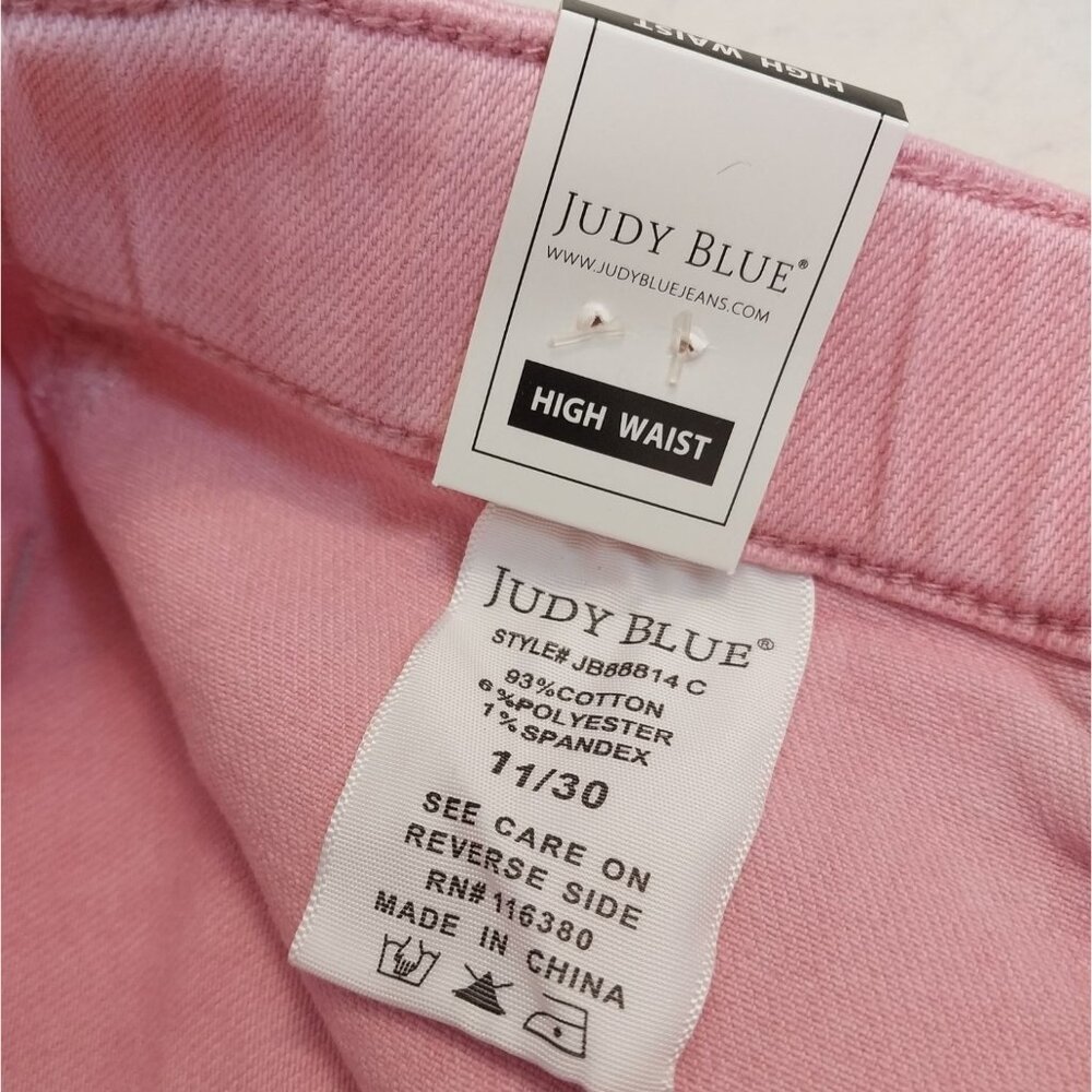 NWT Judy Blue Pink High Waist Pocket Denim Jogger Sz 11/30 - Picture 9 of 15